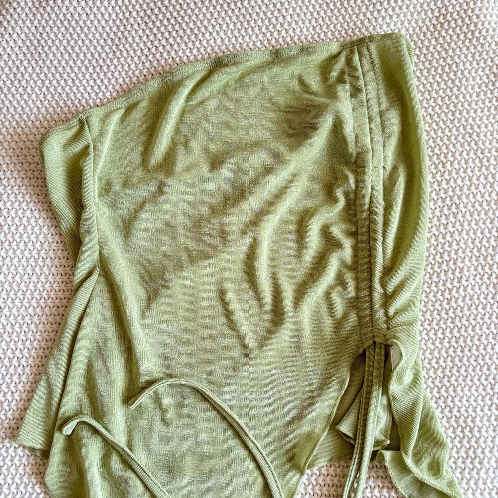 Green Bandeau Summer Top